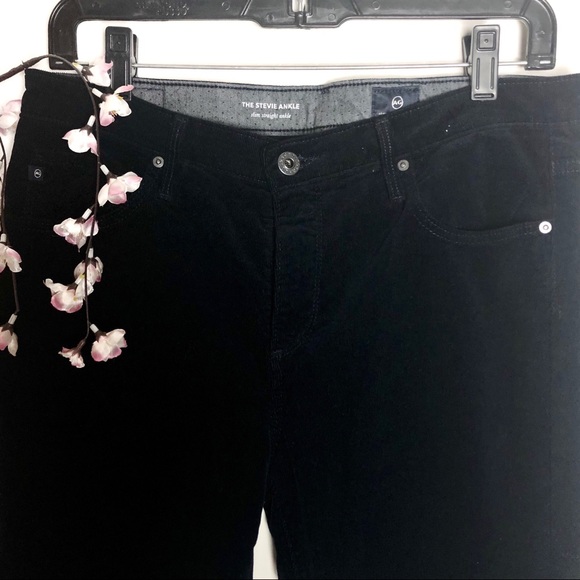 Ag Adriano Goldschmied Denim - Adriano Goldschmied Black Corduroy Straight Pants